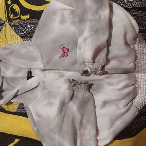 Cropped tye dye jacket